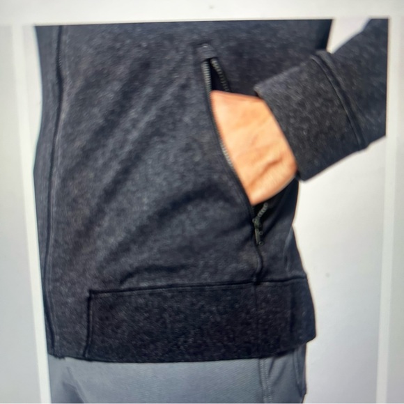 Lululemon Cross Cut Hoodie Heathered Black - Picture 6 of 12